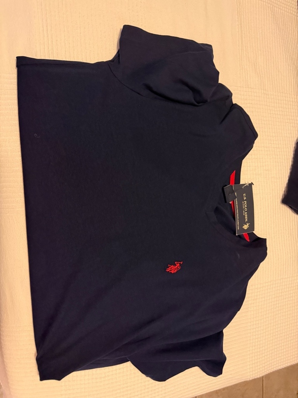 U.S. Polo Assn. Navy T-shirt with Red Trim